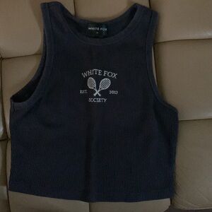 White fox tank top